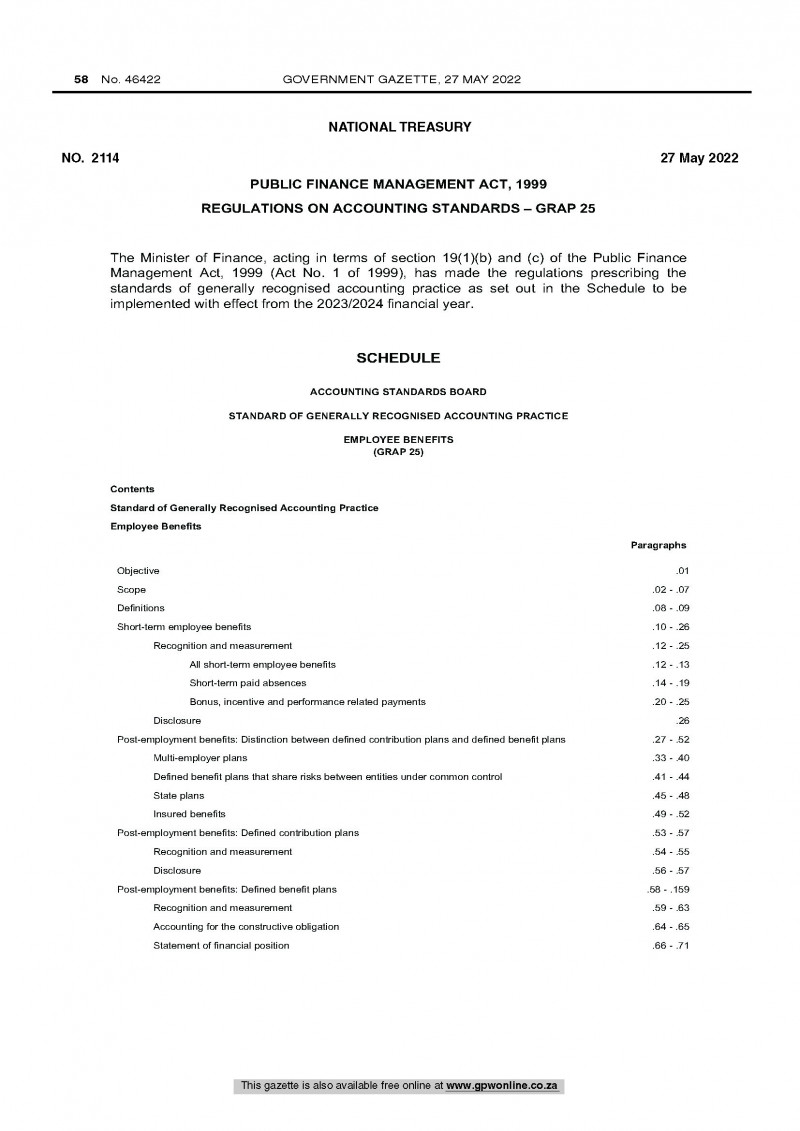 Revised GRAP 25 (Employee Benefits) logo