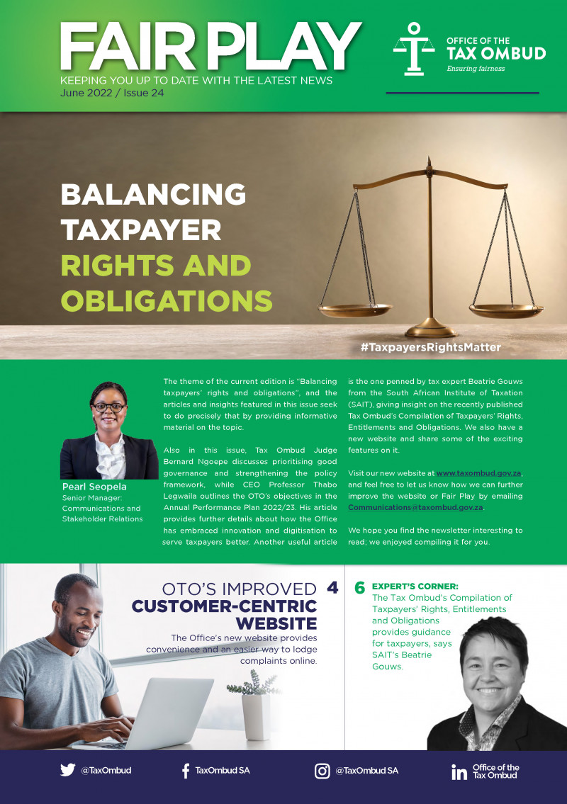 Office of the Tax Ombud Newsletter logo