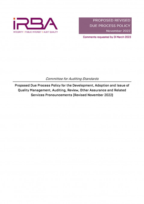 Revised Due Process Policy & Revised Status and Authority of Auditing Pronouncements logo