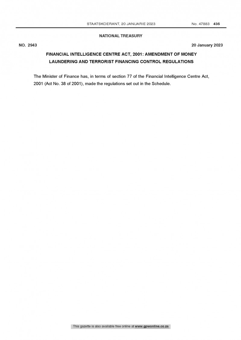 Money Laundering amendments logo